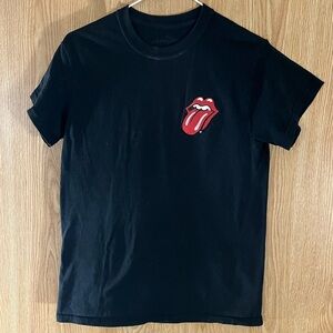 The Rolling Stones Dark Black Crew Tee Top